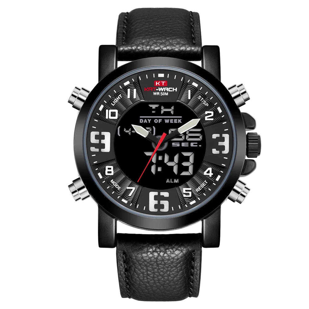 unisex luxury watch vastara - chronovanta elite dual display men s watch - everyday wear timepiece with gold dial (USA)