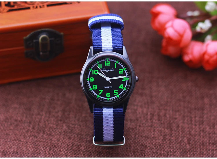 Chaoyada Woman Man Color Stripe Canvas Strap Wrist - Product Image 13