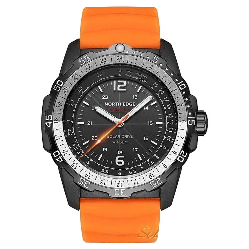 vastara able north edge evoque 2 digital military 50m 's sport wristes solar power luminous enviortally watch 18 - classic