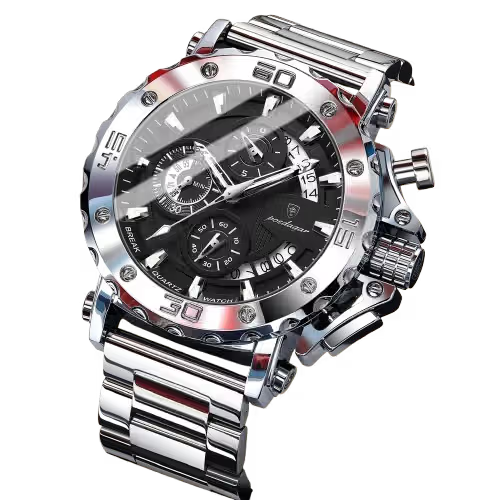 vastara - apexmaster luminous chronodive men s luxury watch - luxury unisex watch with chronograph in neutral stainless