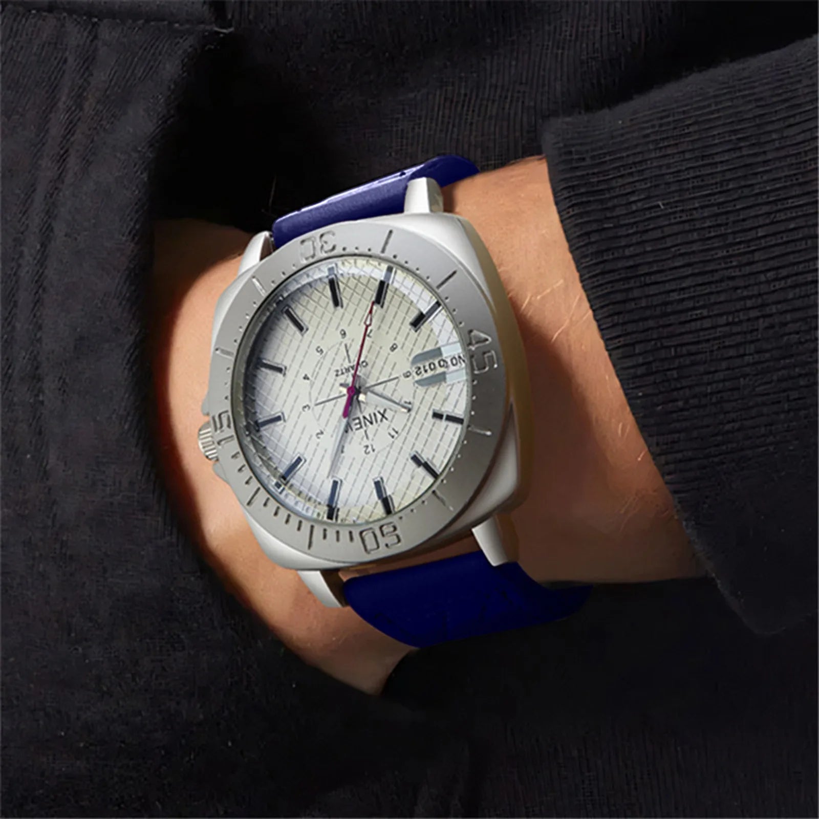 vastara hig-end simple business leather band strap glass minimalist round dial versatile daily outgoing watch 25 -