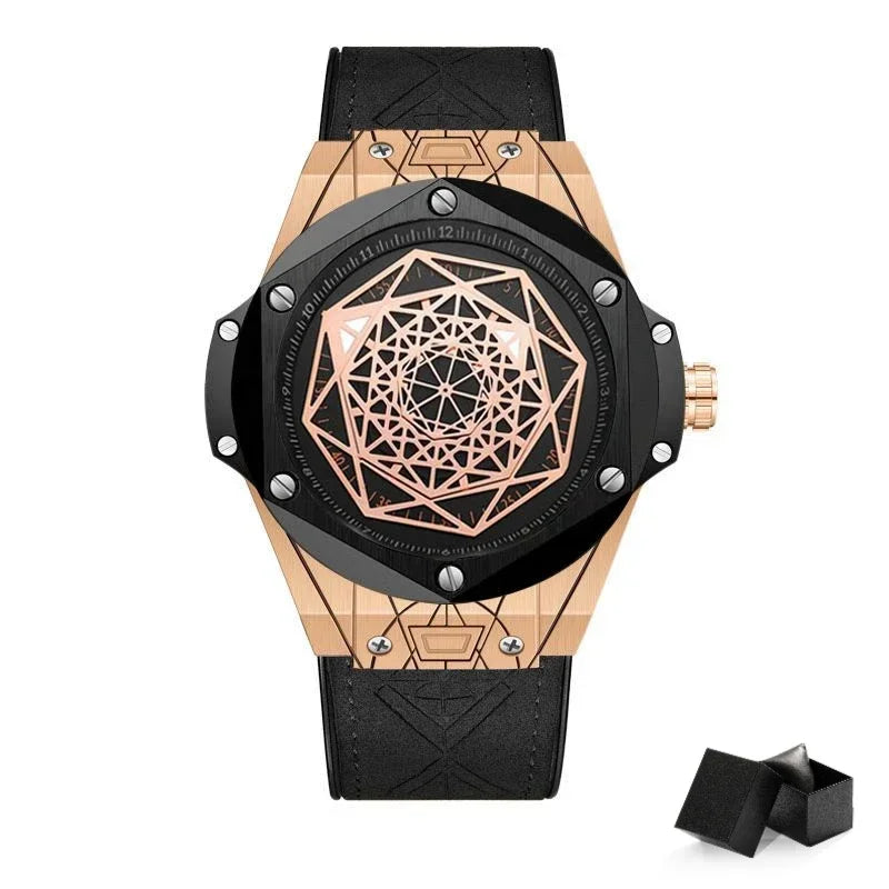 Unique Design Rotating Star Men's Watches Silver - Product Image 13
