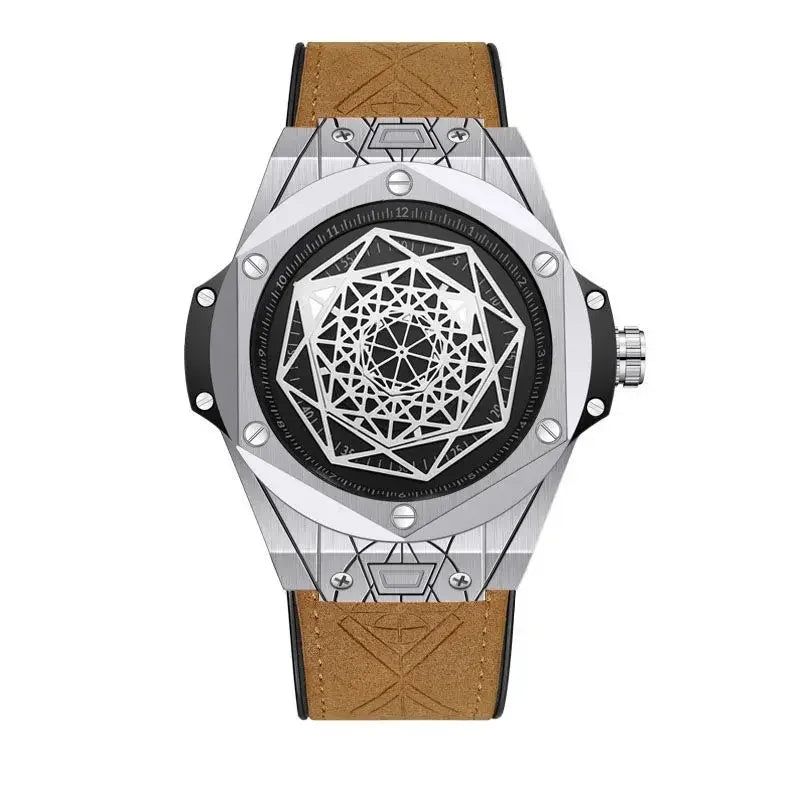 Unique Design Rotating Star Men's Watches Silver - Product Image 16