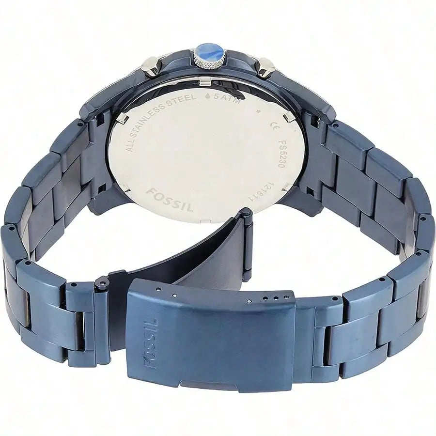 vastara - fossil men's grant series three-hand quartz timepiece watch detail - quartz movement movement, waterproof,