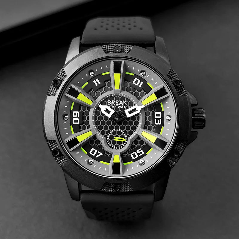 vastara break casual sport es rubber strap military reloj watch 23 - casual unisex timepiece with stainless steel (USA)