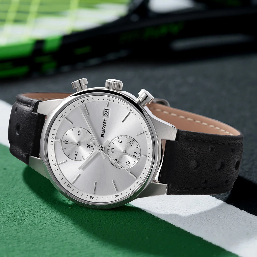 vastara - men's chronograph watch with luminous display watch 13 - casual unisex timepiece with chronograph (USA)