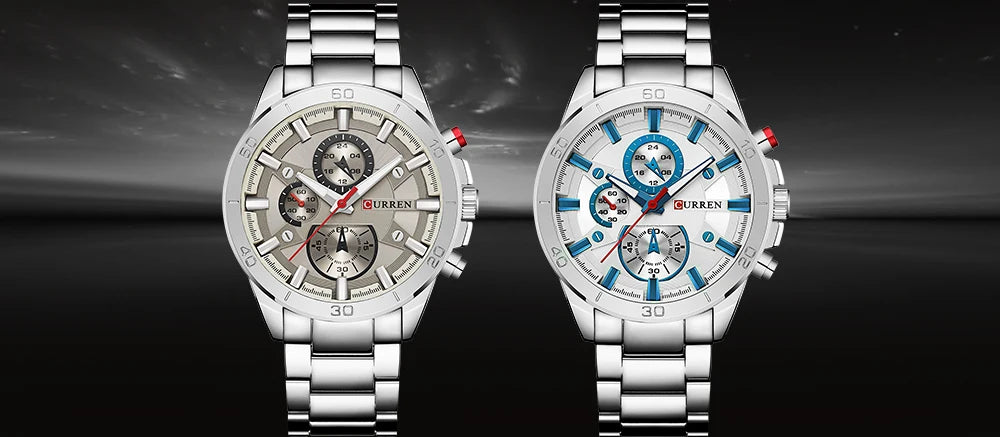 vastara 8275 's stainless steel strap night light chronograph casual 's clock gift watch 8 - casual unisex timepiece with