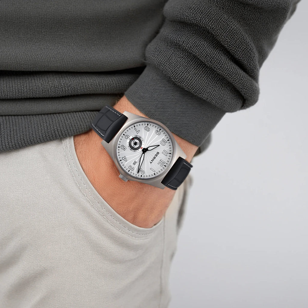 vastara berny full titanium super luminous with sapphire st1731 watch 45 - classic unisex timepiece with stainless steel