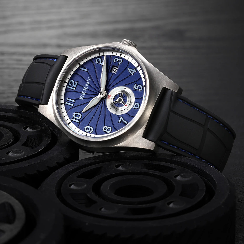 vastara berny full titanium super luminous with sapphire st1731 watch 38 - classic unisex timepiece with stainless steel