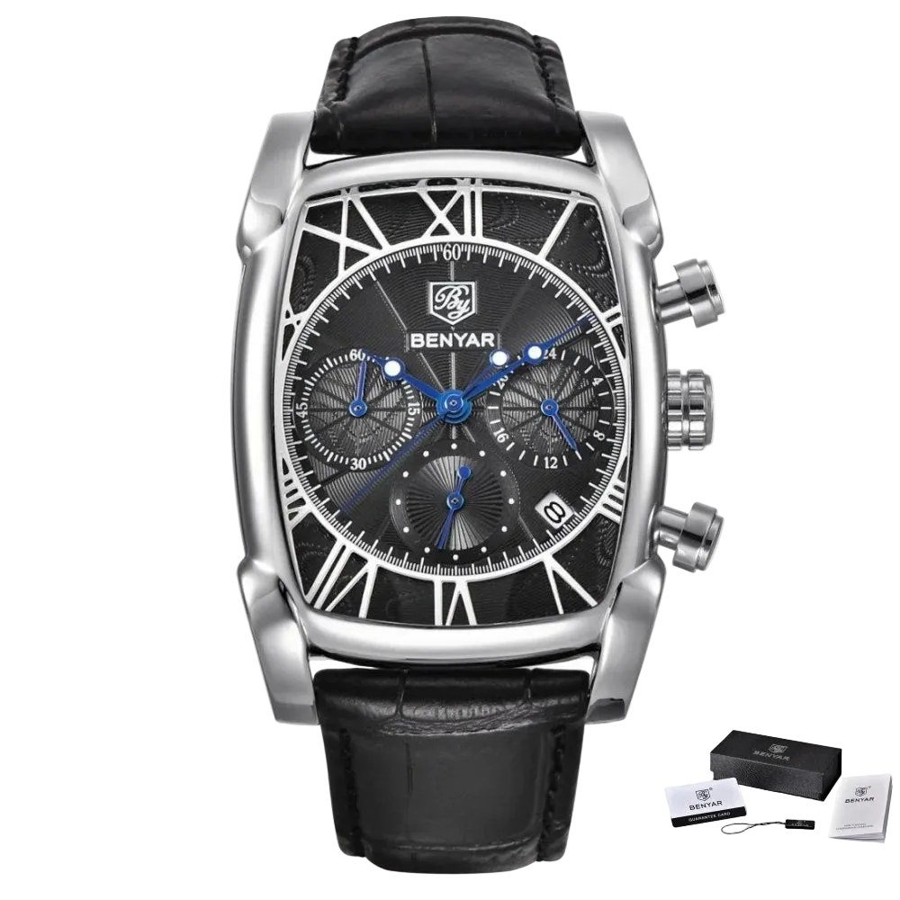 vastara relogio masculino s es chronograph leather military sport rectangle watch 23 - classic unisex timepiece with