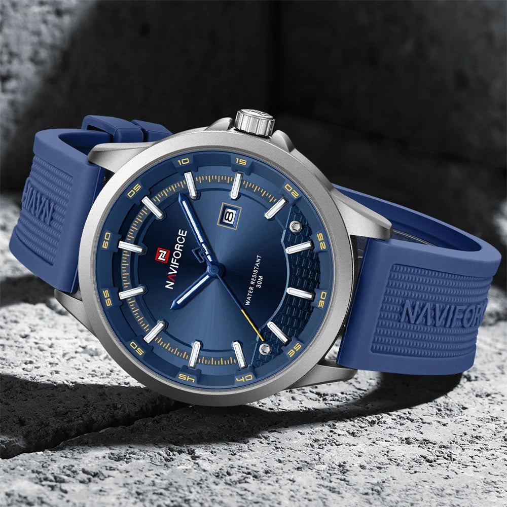 vastara naviforce sport military auto date silicone rubber original clock 9248 watch 9 - classic unisex timepiece with