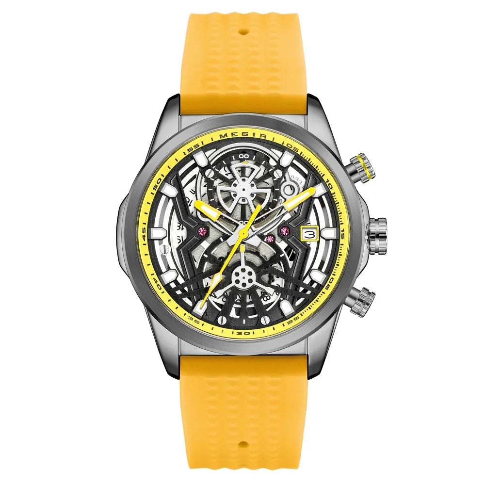 vastara sport chronograph with auto date luminous hands watch 13 - modern unisex timepiece with chronograph (USA)