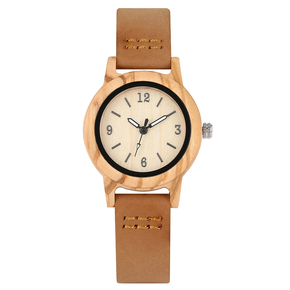 Wooden/Bamboo Watch Case Women's Wristwatch Quartz - Product Image 25