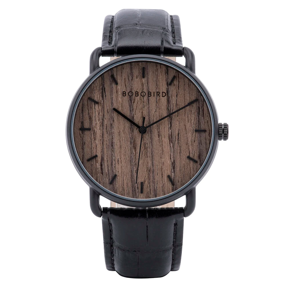 vastara bobo bird men’s wooden watch watch 31 - classic unisex timepiece with stainless steel (USA)