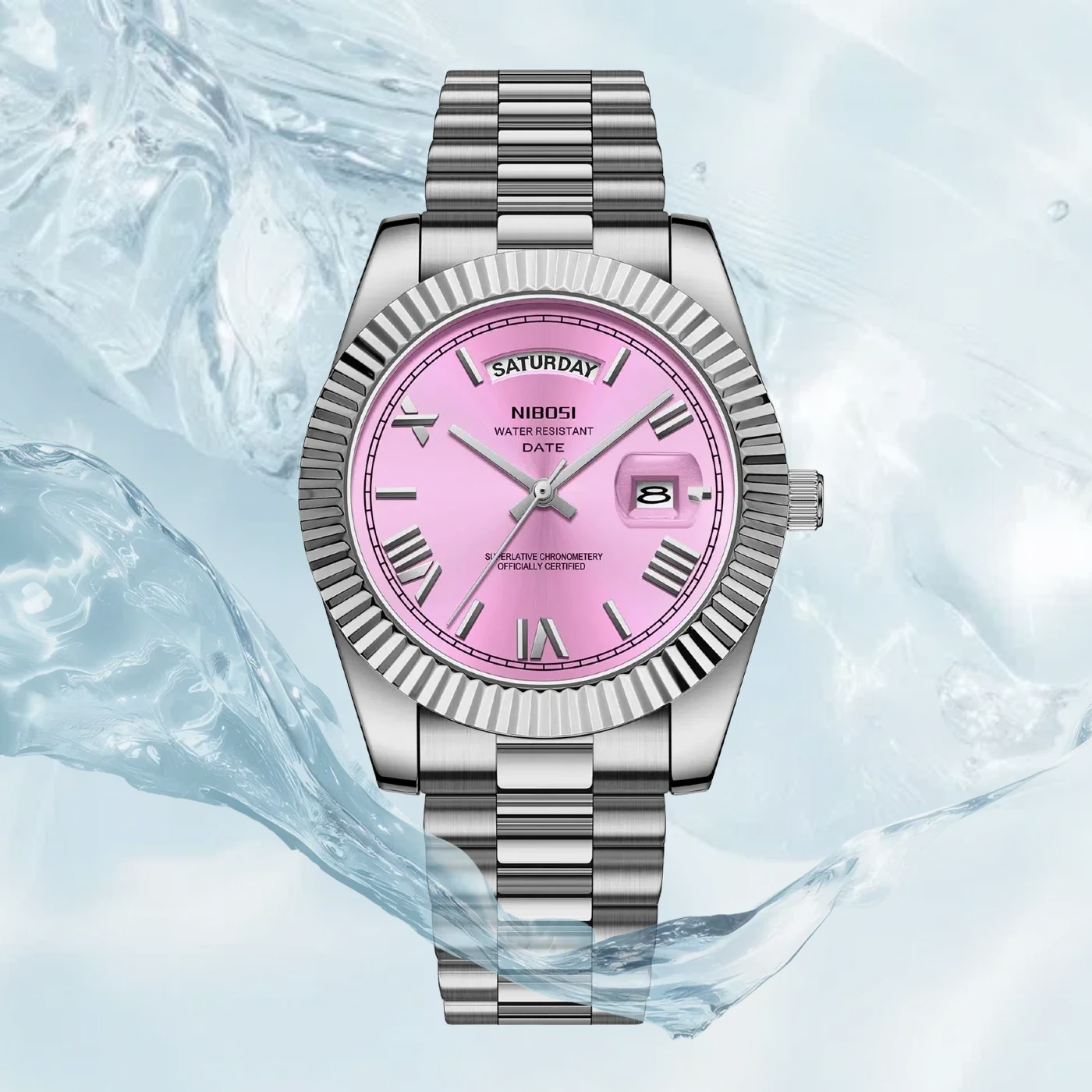 vastara - astronova imperialsteel multi function quartz watch watch detail - quartz movement movement, water-resistant,