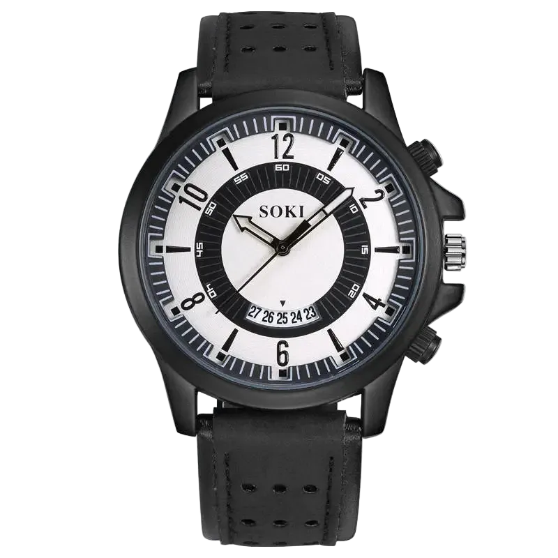 vastara sport wrist es leather strap army military for relogio masculino clock watch 56 - modern unisex timepiece with