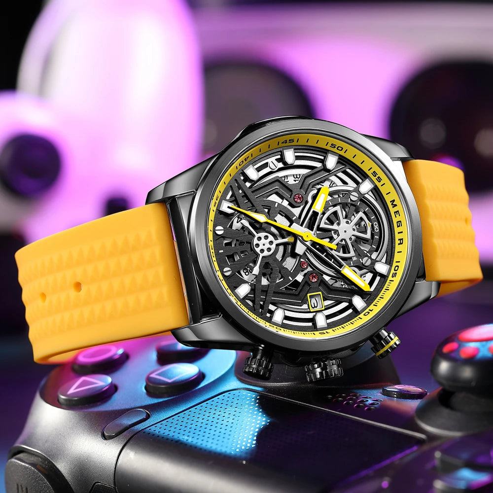 unisex modern watch vastara sport chronograph with auto date luminous hands - daily wear timepiece with white dial (USA)