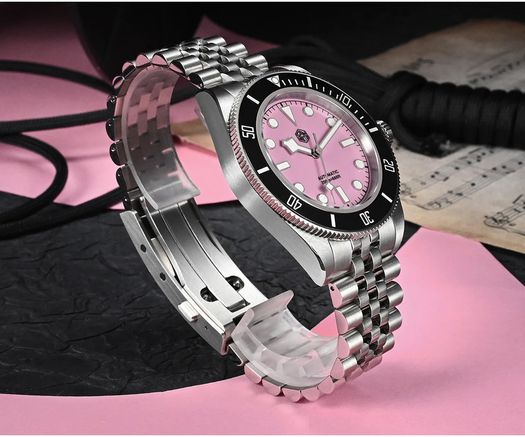 San Martin mm Diver Watch Enamel Dial Light Blue - Product Image 11