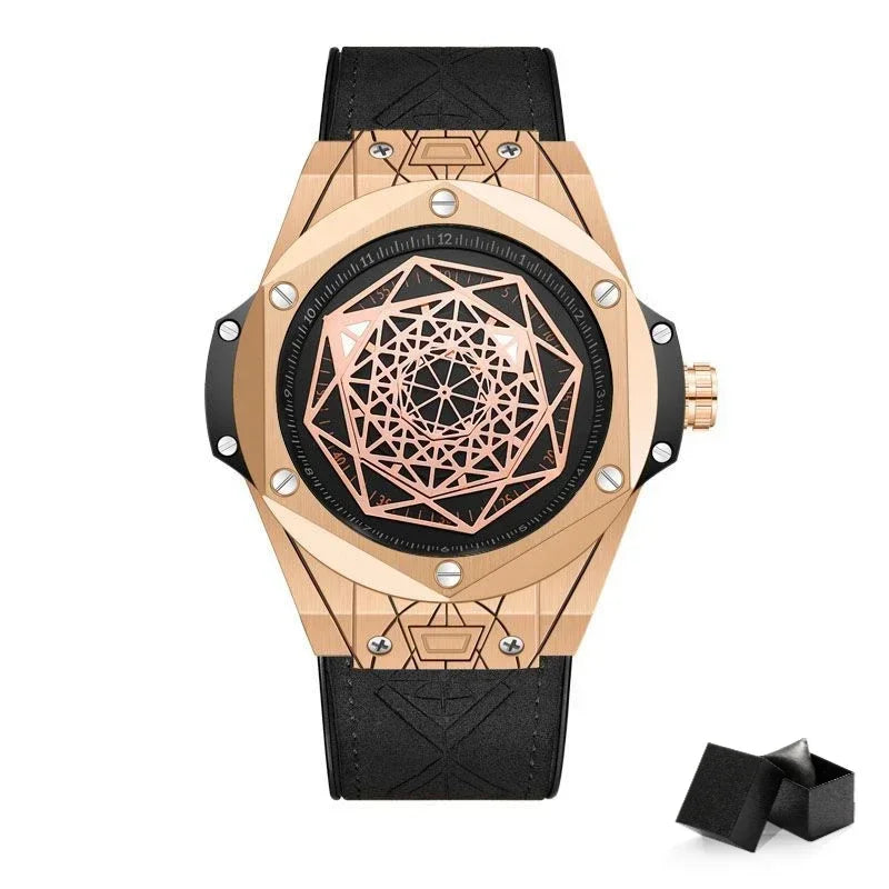 Unique Design Rotating Star Men's Watches Silver - Product Image 12