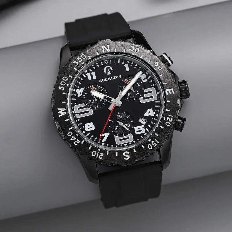 unisex casual watch vastara - enduroforce chronograph military sport watch for men - daily wear timepiece with neutral dial