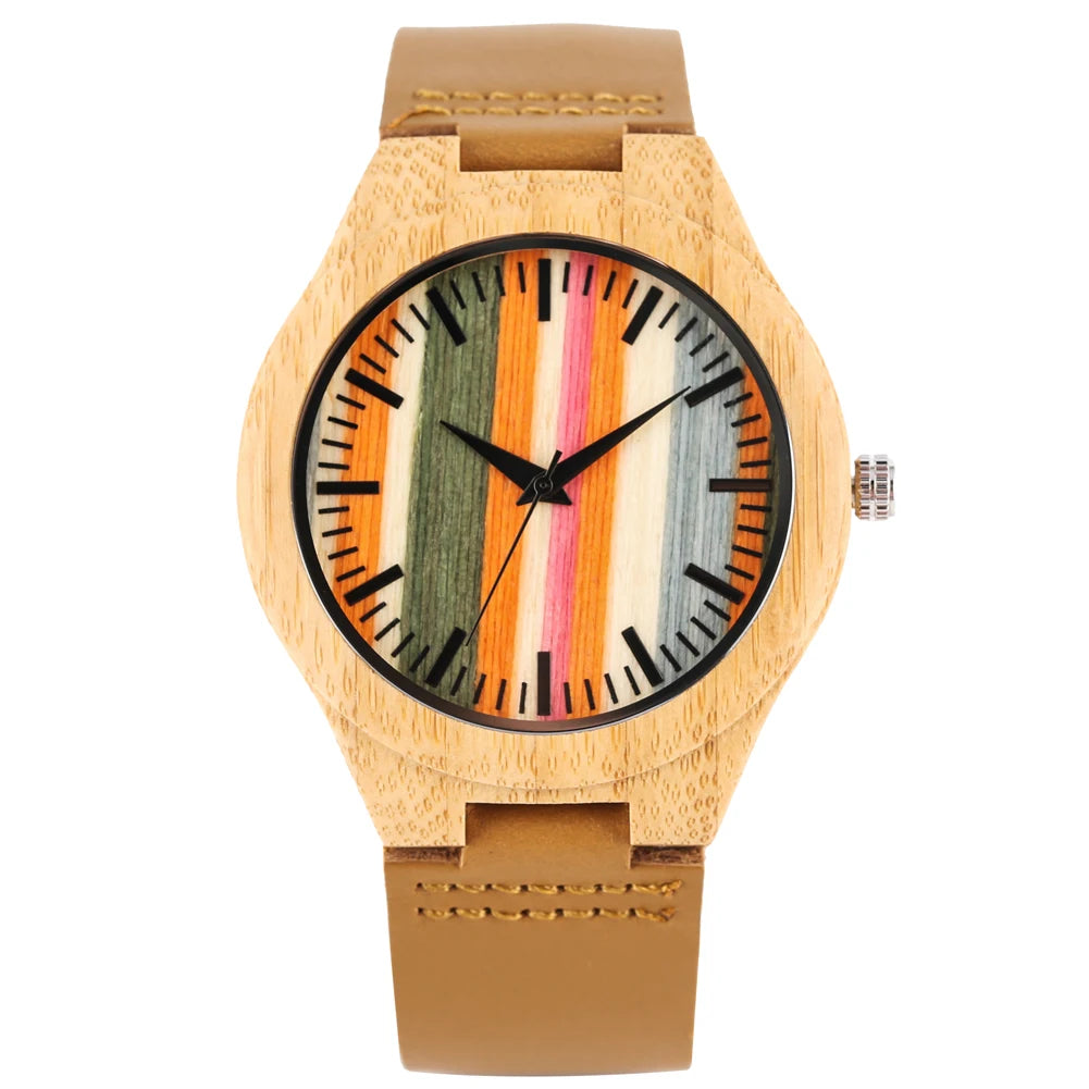 Wooden/Bamboo Watch Case Women's Wristwatch Quartz - Product Image 34
