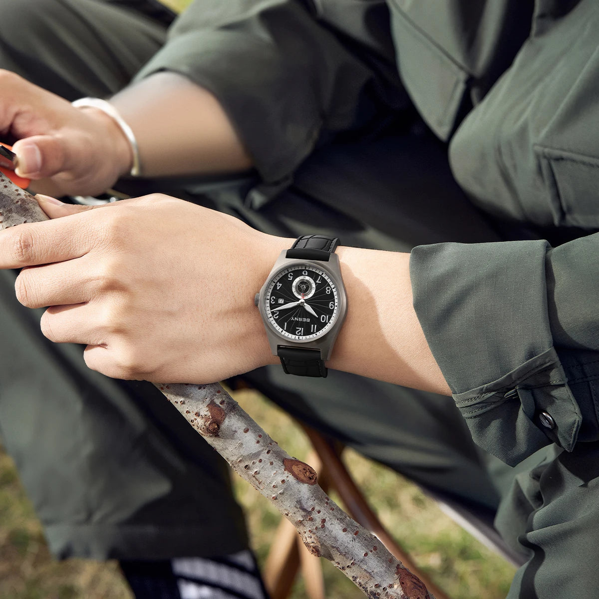 vastara berny full titanium super luminous with sapphire st1731 watch 43 - classic unisex timepiece with stainless steel