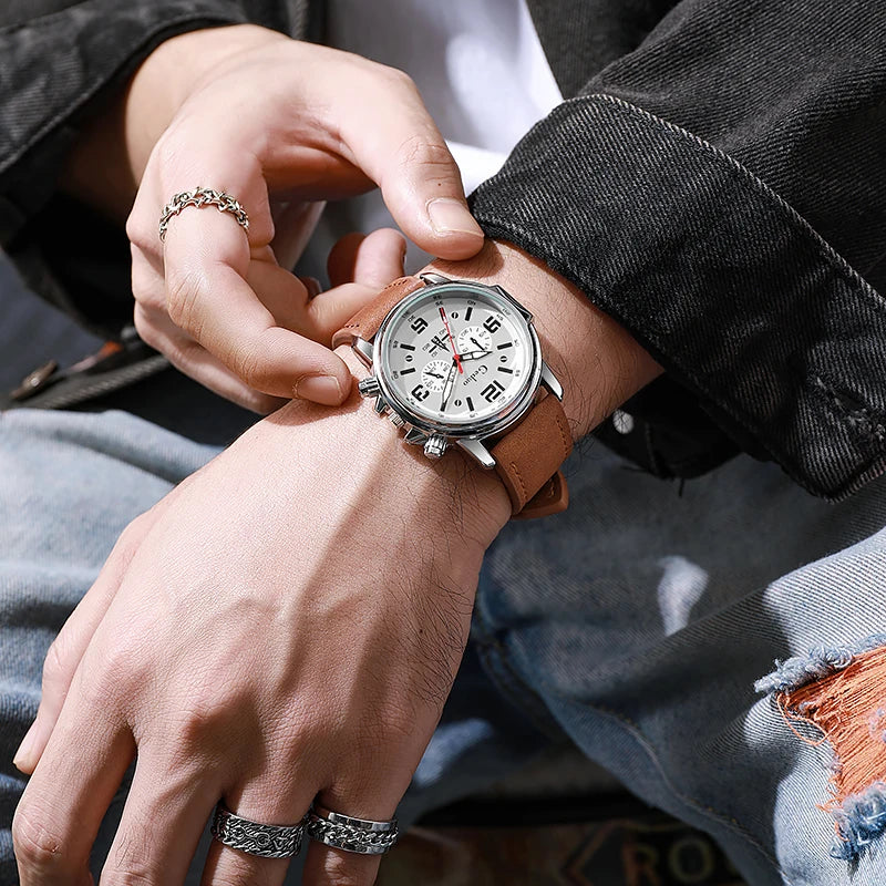 Nice Design Fashion Men's Wristwatch Leather Strap - Product Image 13