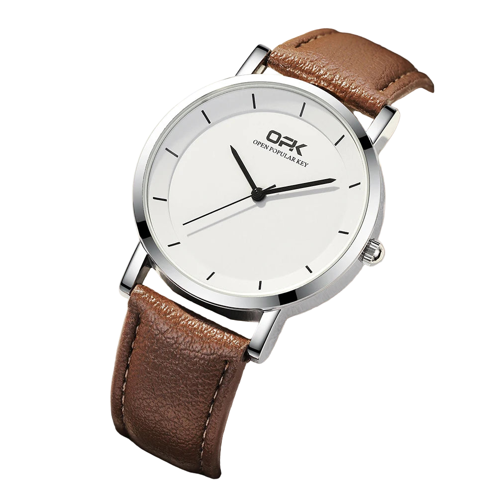 vastara men’s casual leather watch – waterproof quartz luminous watch 7 - casual unisex timepiece with waterproof (USA)