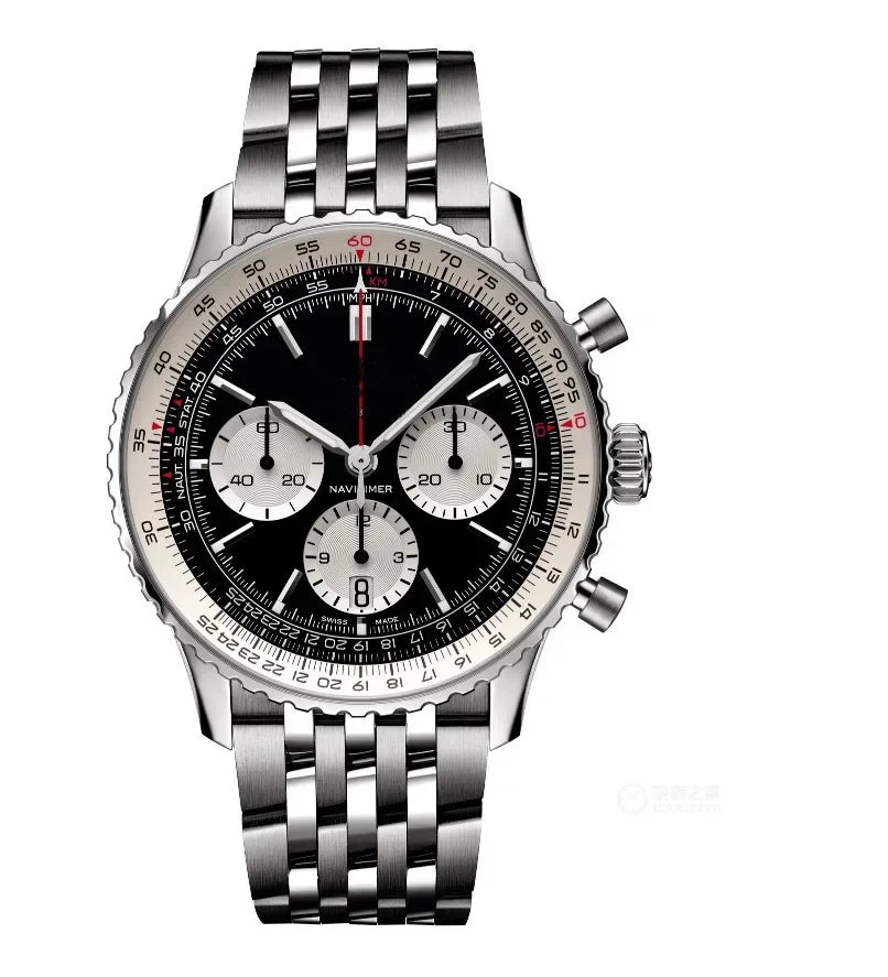 vastara original es classic multifunction stainless steel date business chronograph watch 21 - business unisex timepiece
