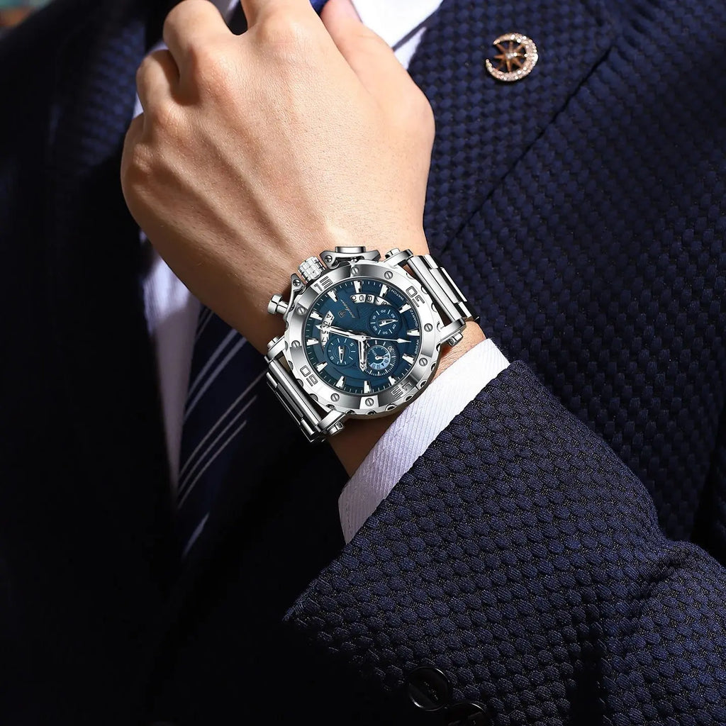 vastara - apexmaster luminous chronodive men s luxury watch watch detail - quartz movement movement, chronograph, waterproof