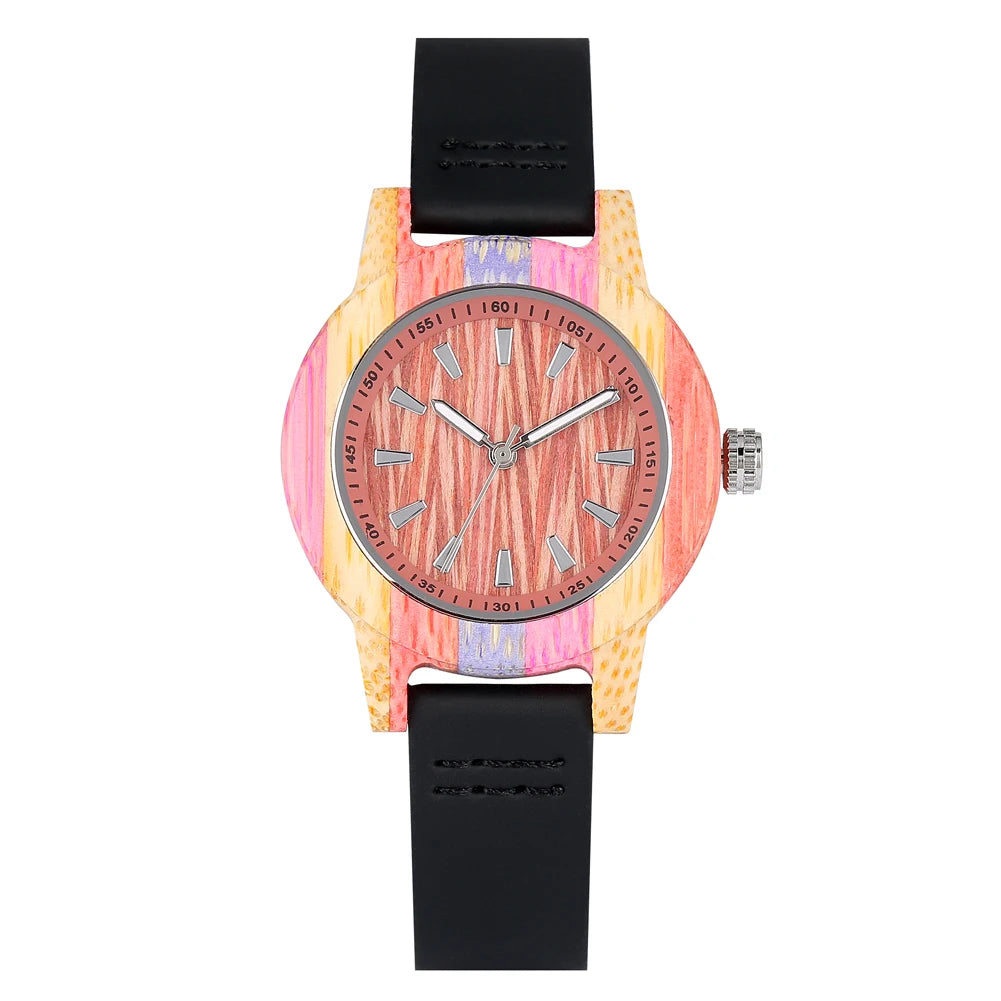 Wooden/Bamboo Watch Case Women's Wristwatch Quartz - Product Image 36