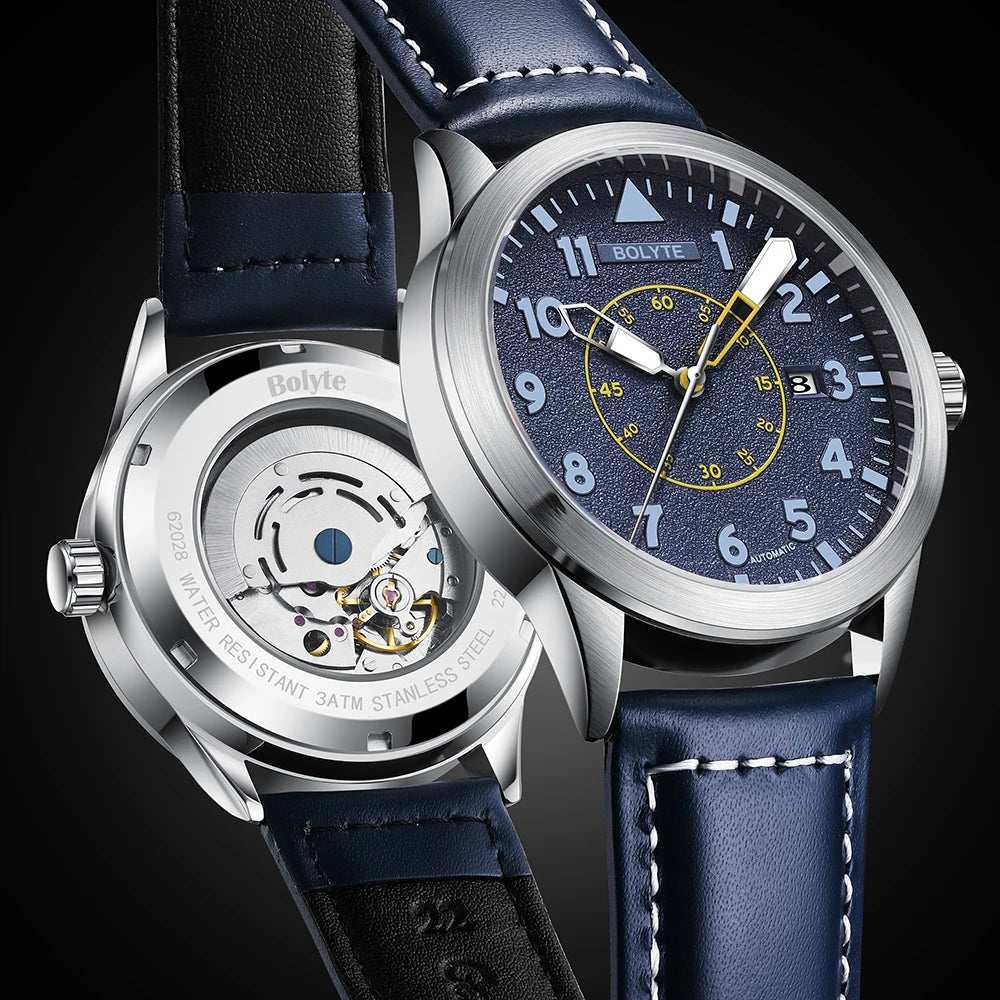 vastara bolyte retro classic design calendar blue belt blue dial 's relogios - classic unisex watch with stainless steel in