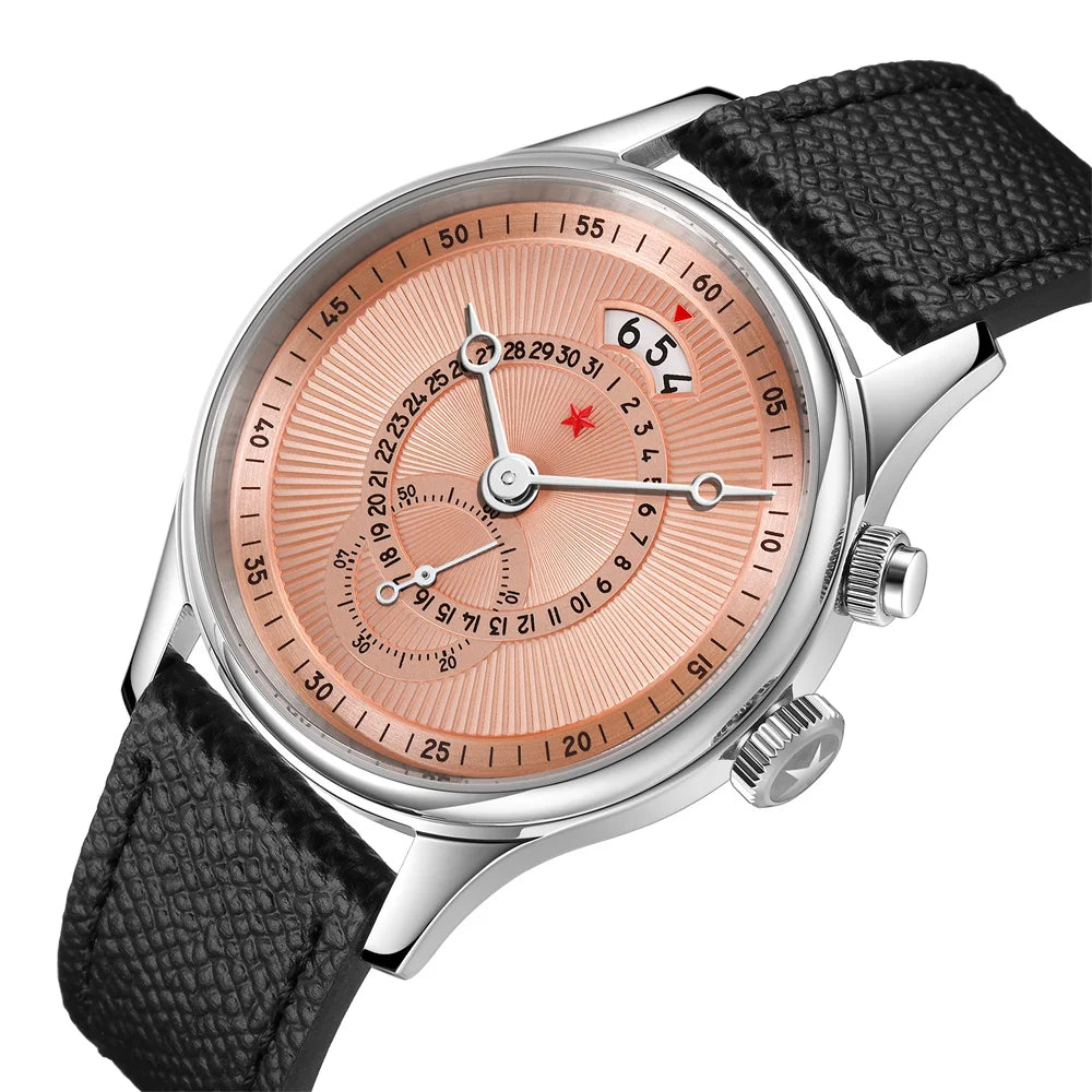 vastara 40mm 's automatic mechanical watch watch detail - mechanical movement, waterproof, waterproof classic design (USA)