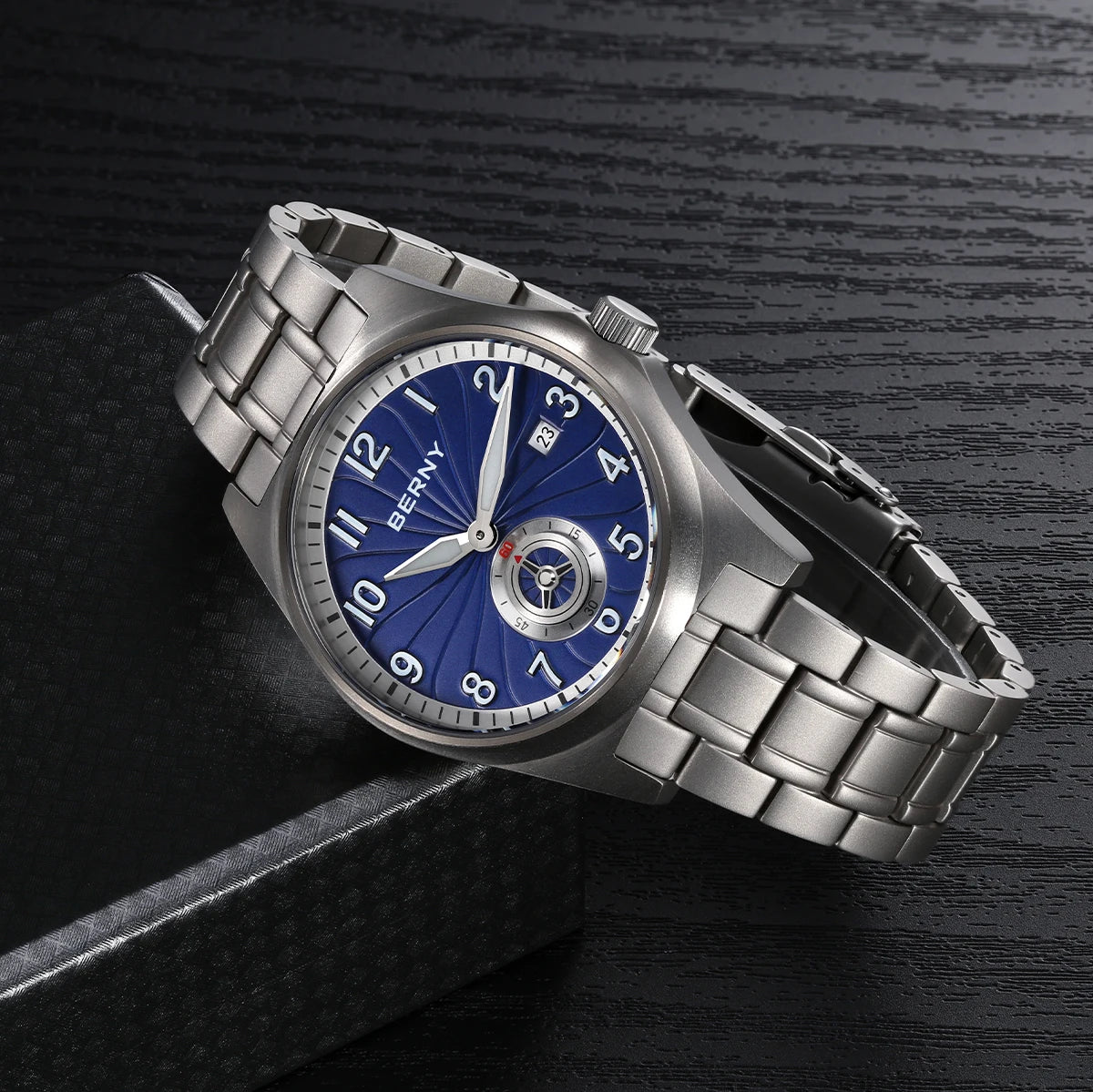 vastara berny full titanium super luminous with sapphire st1731 watch 35 - classic unisex timepiece with stainless steel