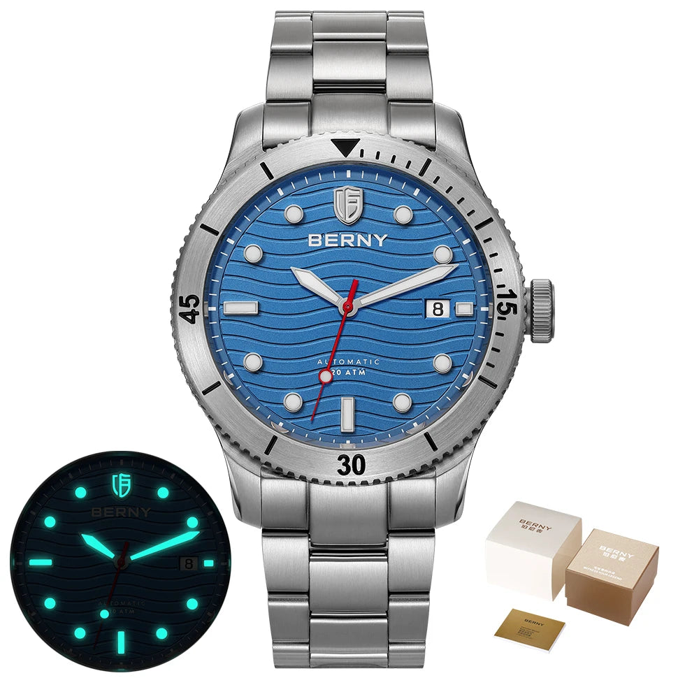 vastara berny diver for pt5000 luminous sapphire lens sport swimming diving watch 29 - classic unisex timepiece with