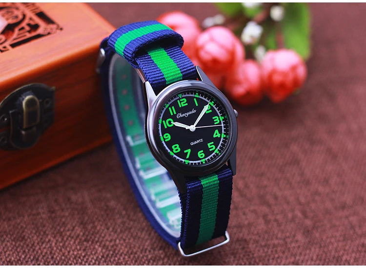 Chaoyada Woman Man Color Stripe Canvas Strap Wrist - Product Image 8