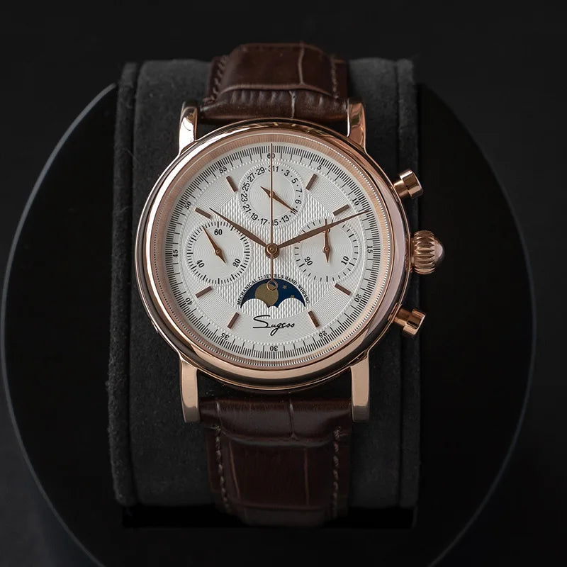 vastara sapphire sugess st1908 swanneck with technology watch 42 - classic unisex timepiece with stainless steel (USA)