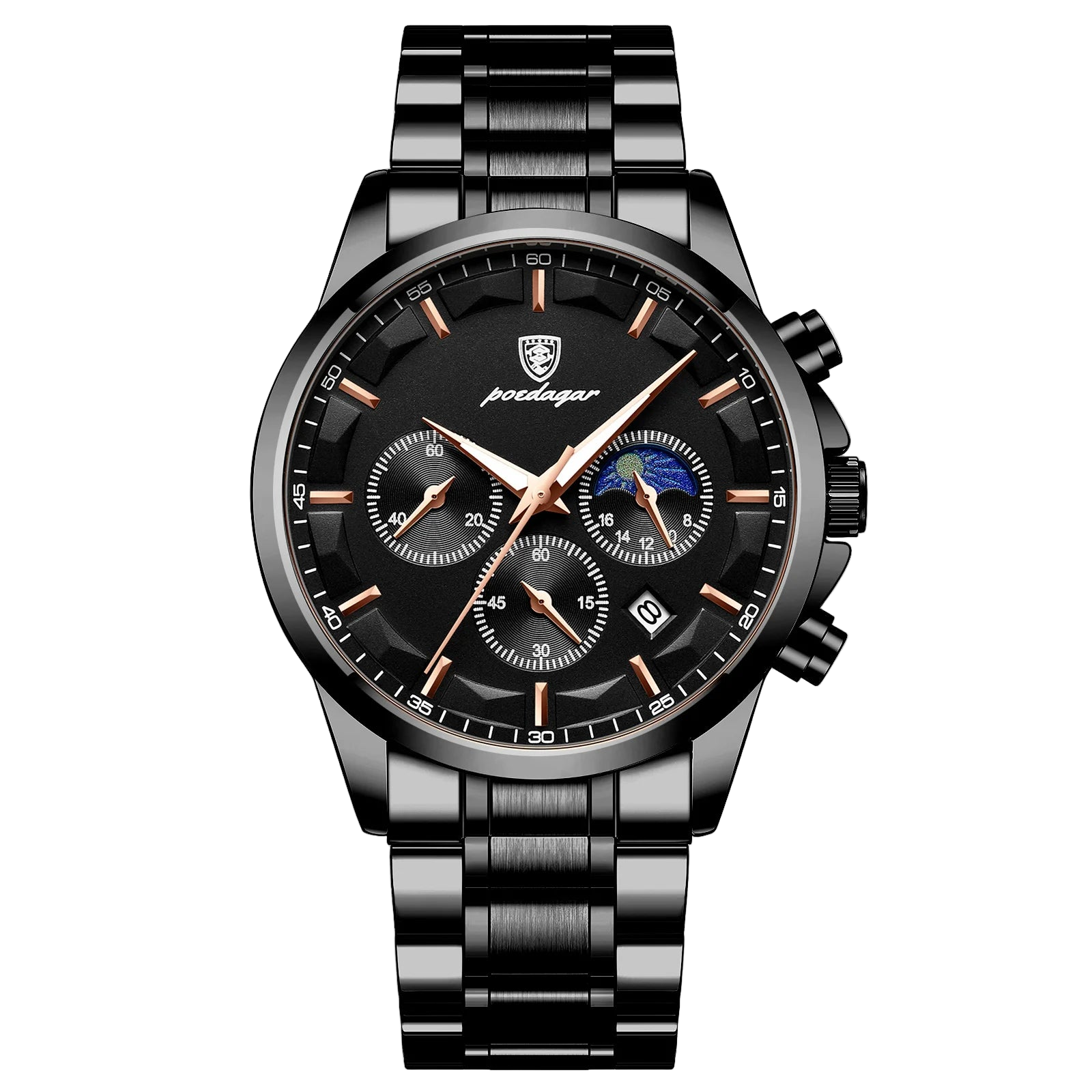 vastara - poedagar vanguard watch 6 - casual unisex timepiece with chronograph (USA)