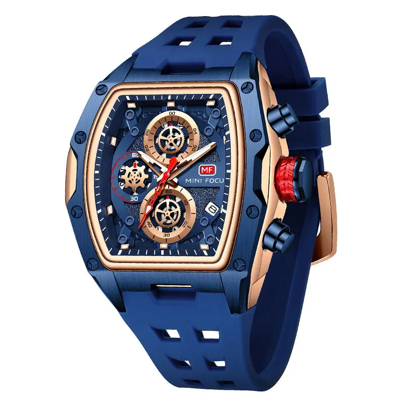 vastara chronograph mini focus blue military sport watch watch 18 - classic unisex timepiece with chronograph (USA)