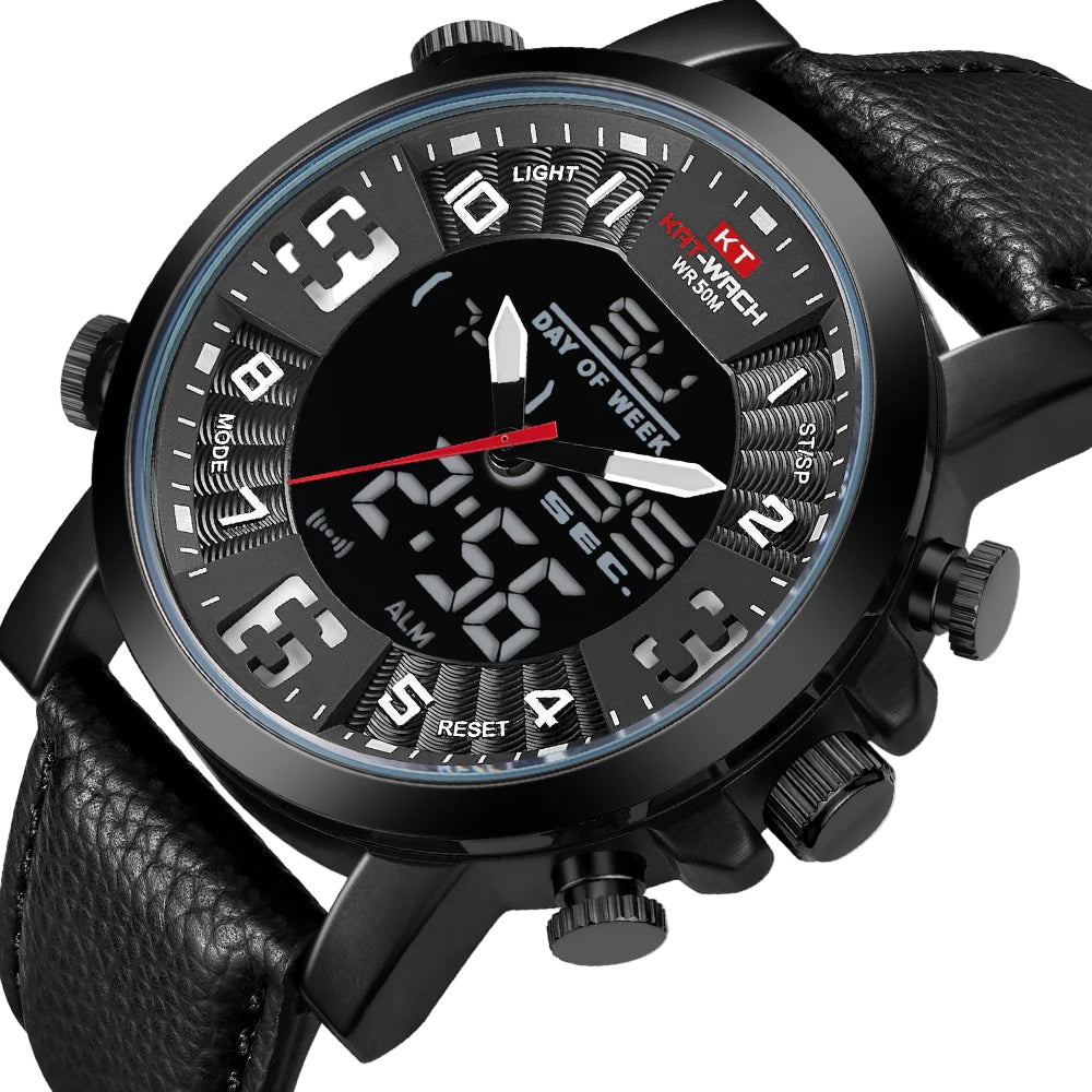 vastara - chronovanta elite dual display men s watch watch 7 - luxury unisex timepiece with chronograph (USA)