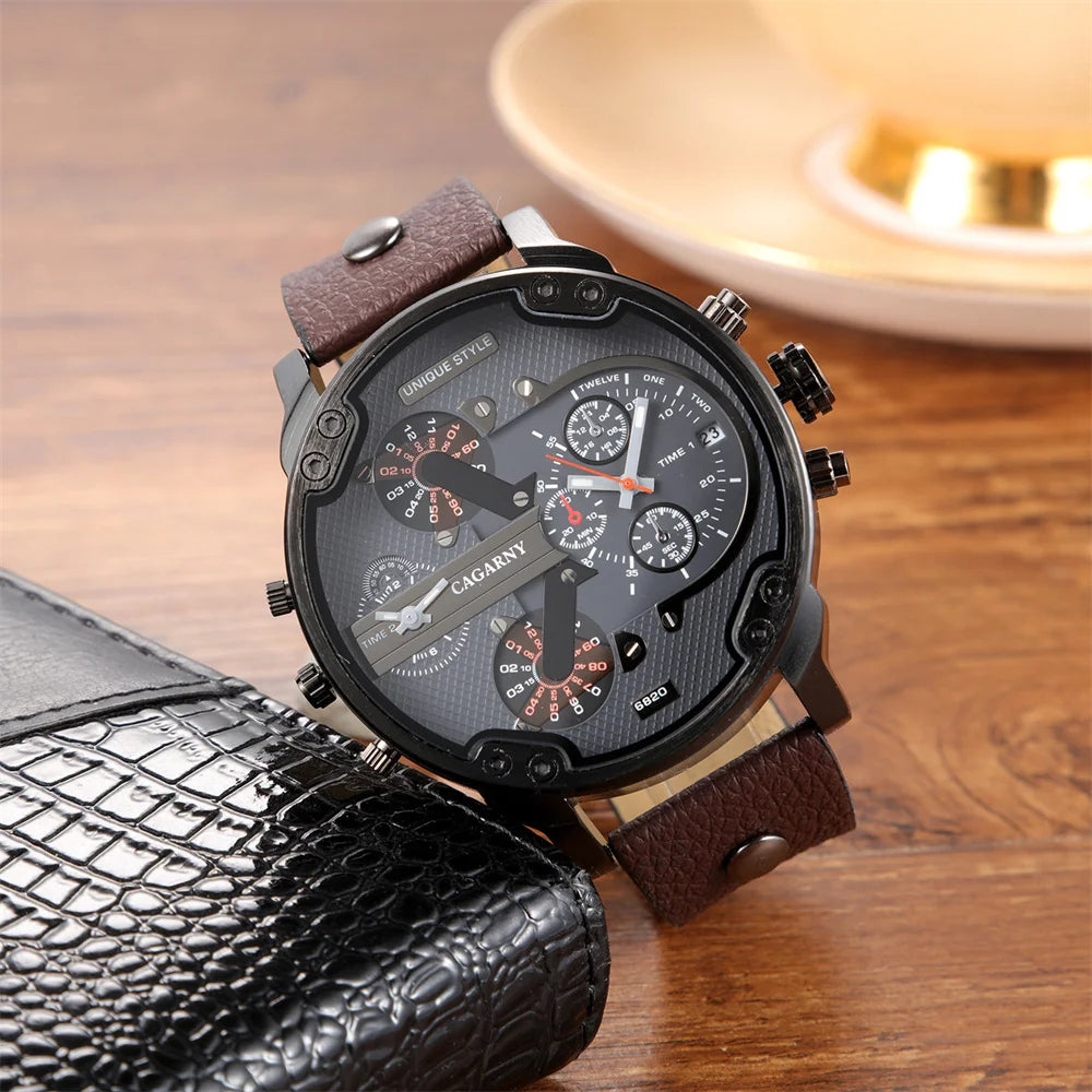 vastara cool big dial es for - genuine leather genuine leather design watch 39 - classic unisex timepiece with stainless