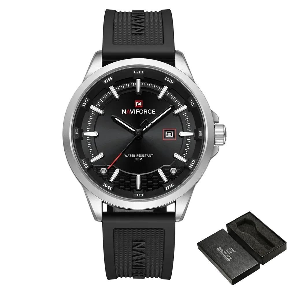vastara naviforce sport military auto date silicone rubber original clock 9248 watch 28 - classic unisex timepiece with