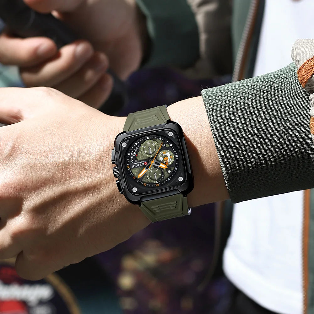 unisex classic watch vastara 's es square original luminous chronograph for relogio - daily wear timepiece with white dial