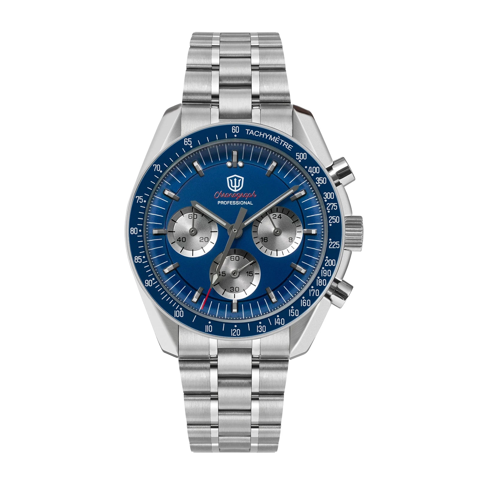 watchdives wd1863 39mm watch vk63 quartz chronograph movement bubble sapphire crystal luminous vintage watches 10bar