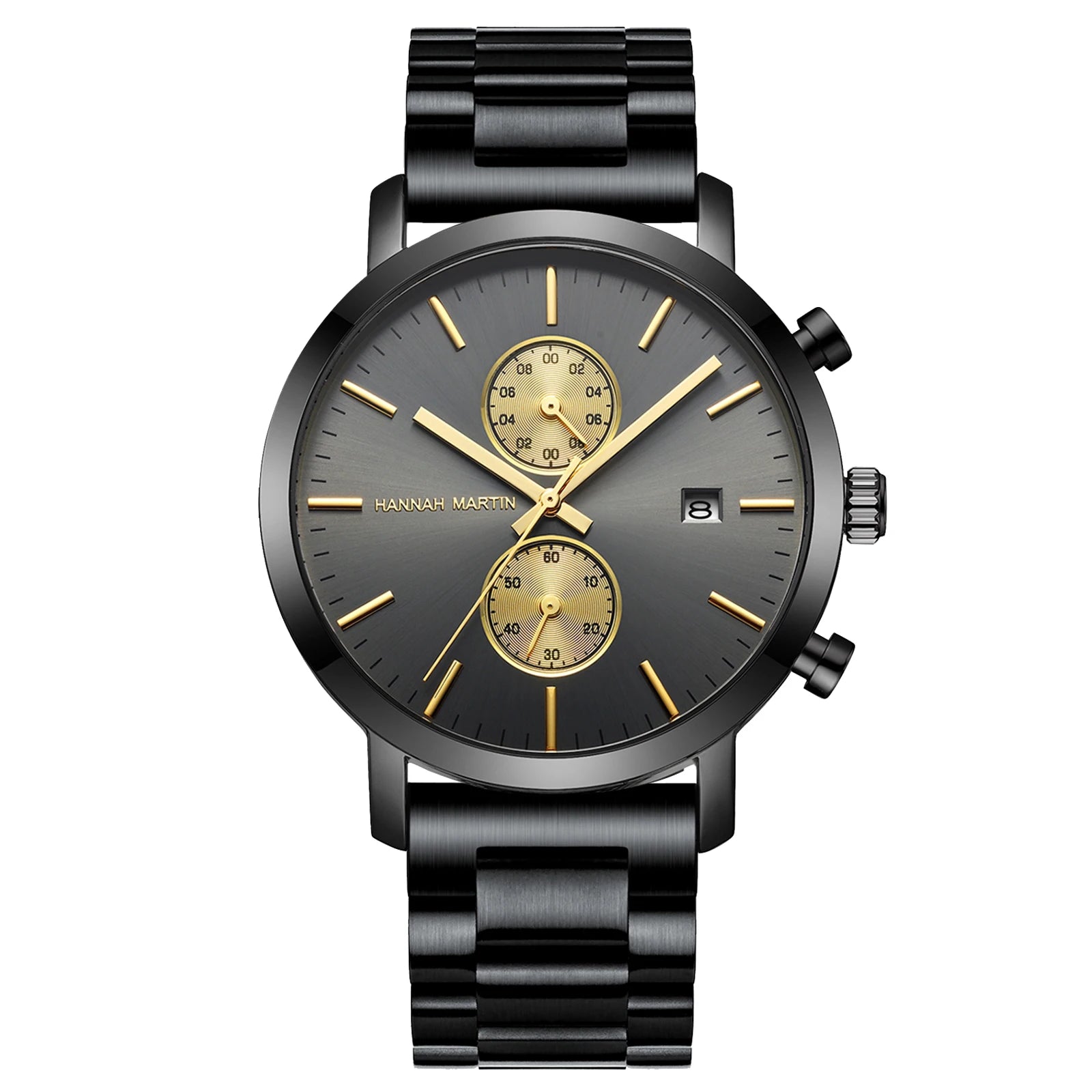 vastara business stainless steel watch 43 - business unisex timepiece with stainless steel (USA)