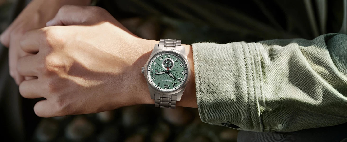 vastara berny full titanium super luminous with sapphire st1731 watch 18 - classic unisex timepiece with stainless steel