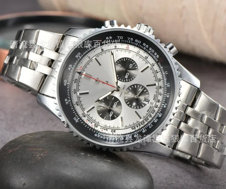 vastara original es classic multifunction stainless steel date business chronograph watch 19 - business unisex timepiece