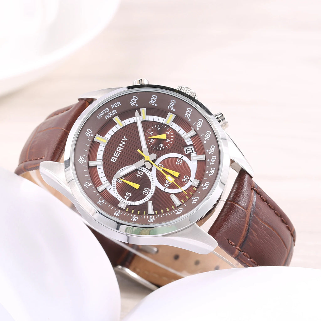 vastara berny 's multifunction chronograph luminous cool sports watch 13 - sports unisex timepiece with chronograph (USA)