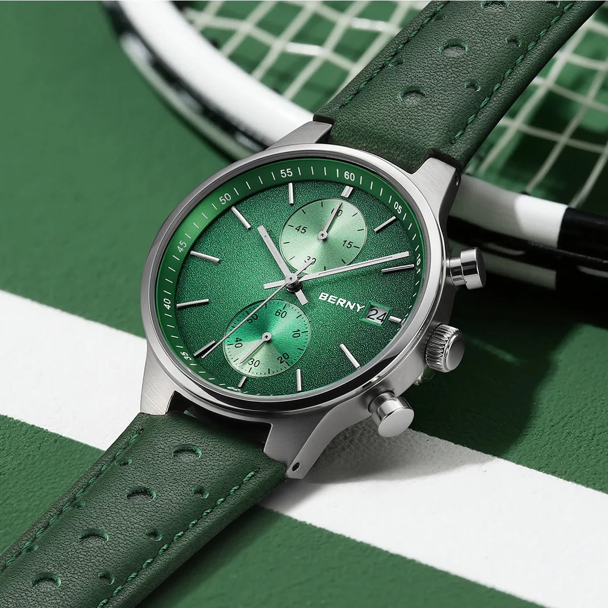 vastara - men's chronograph watch with luminous display watch 5 - casual unisex timepiece with chronograph (USA)