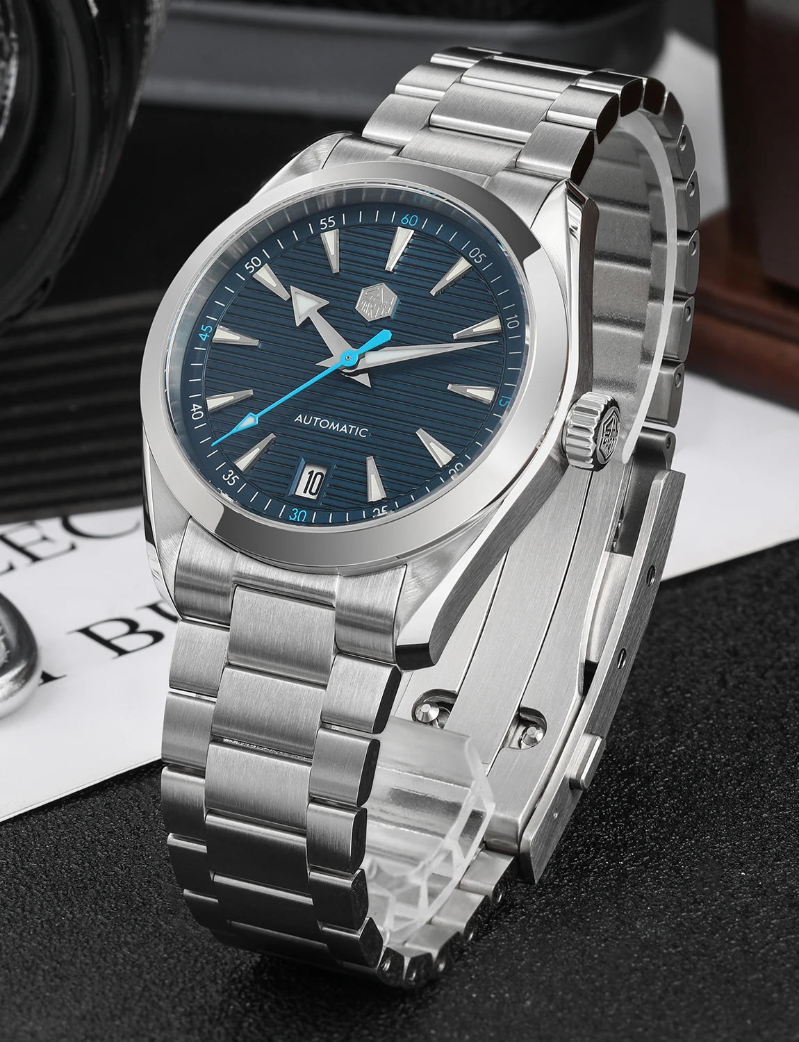 San Martin SNW V Men Watch NH Movement Sapphire - Product Image 3